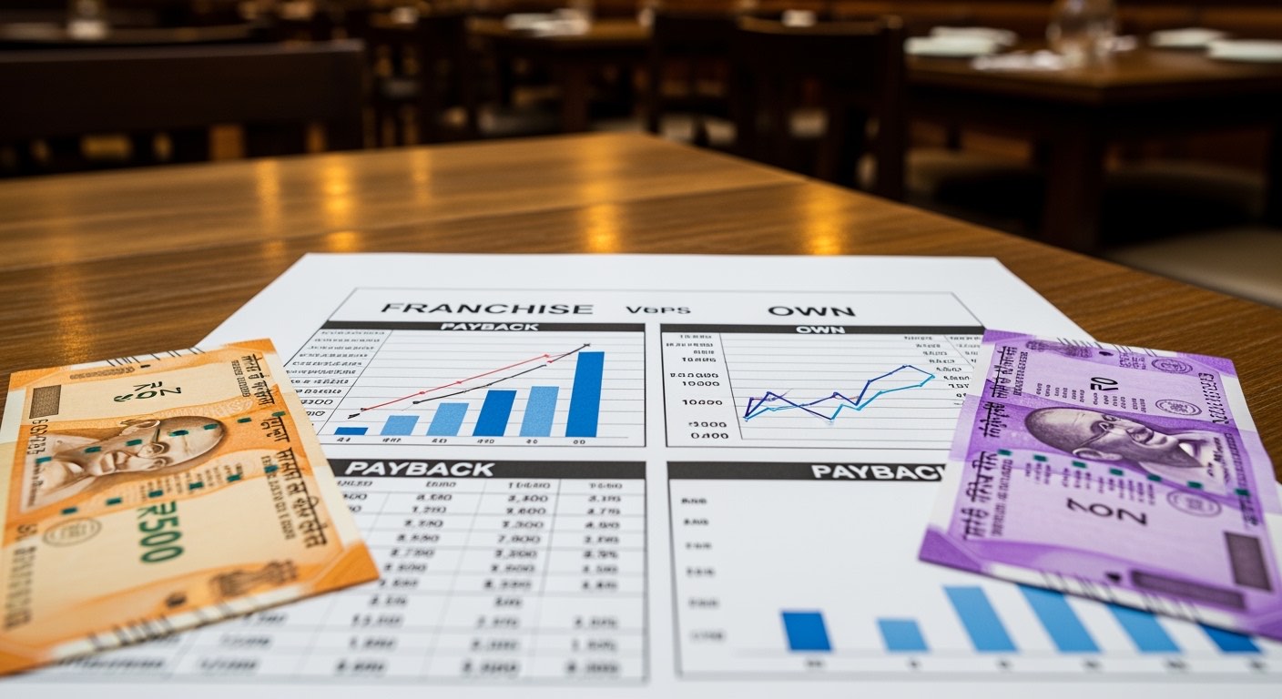 Operator reviewing monthly P&L showing royalty and marketing-fund line items